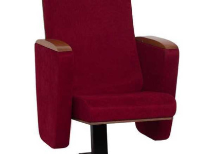 Armchair Art Deco Armchair Sofa 1 Seater for Theater Design Luxury Red Textile new